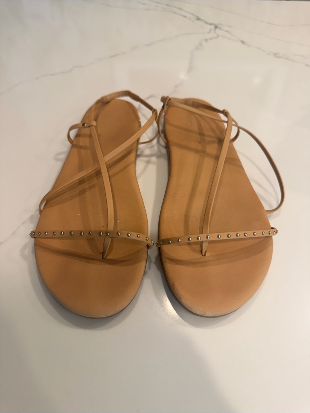 beek itsybitsy bird Tan Studded Strappy Flat Sandals
